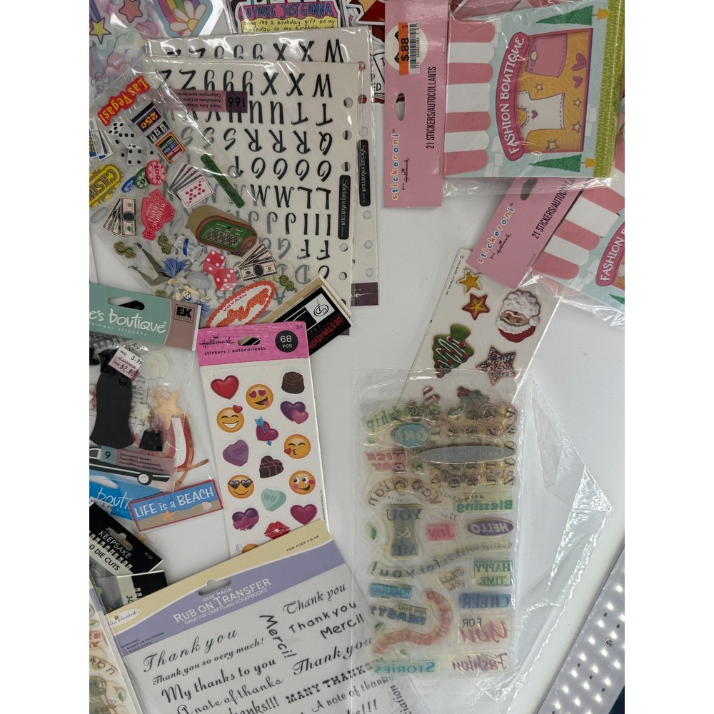 3 Lb Mixed Sticker Lot Scrapbooking Planner Alphabet Holiday Animals Crafts - Picture 6 of 10